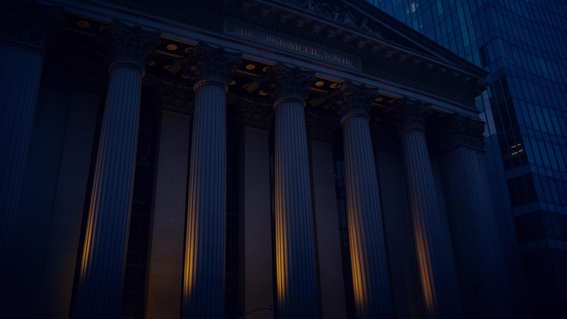Classical institutional architecture symbolising financial authority